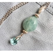 746 collier aigue marine, argent sterling